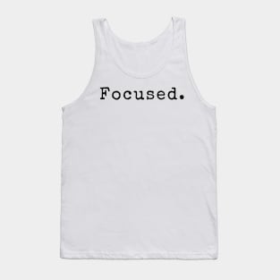 Focused Sign in Black Tank Top